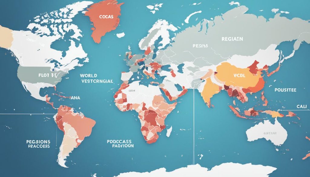 Geographical breakdown of podcast listeners Geographical breakdown of podcast listeners
